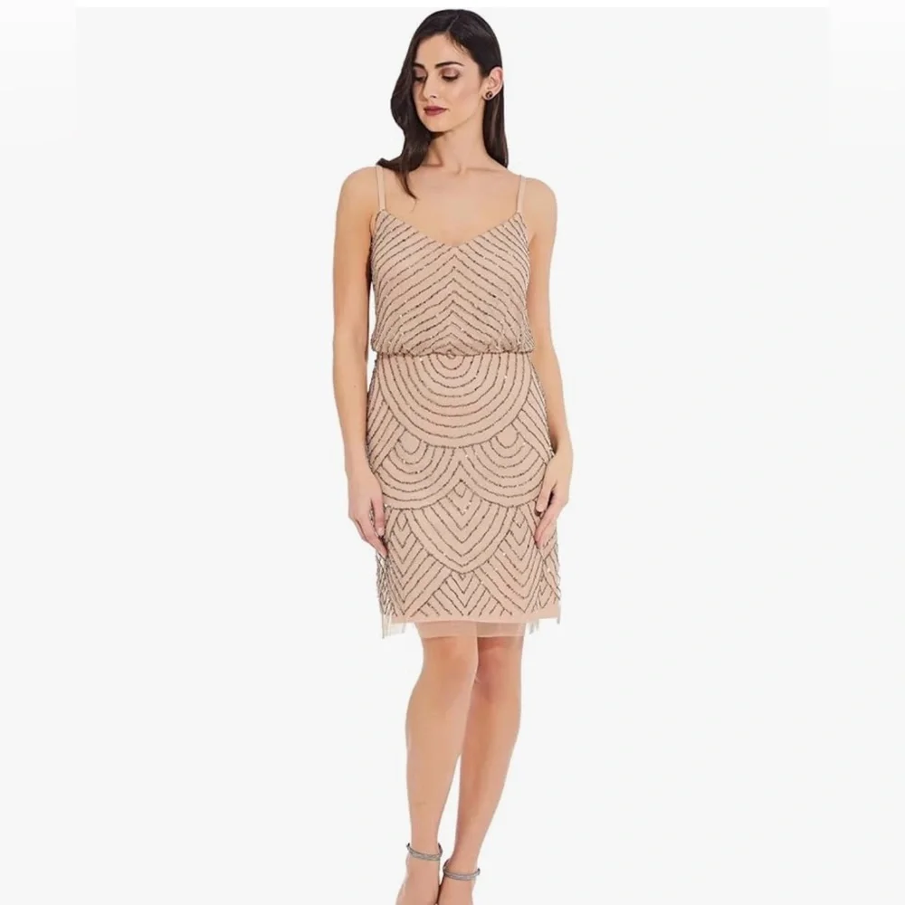 Adrianna Papell Beaded cocktail dress in size 4 - Picture 11 of 16